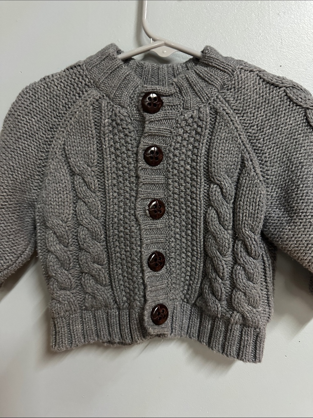The Children’s Place Gray Knit Button Cardigan